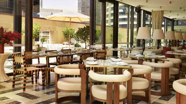 The dining room at Shell House Sydney